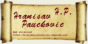 Hranisav Paučković vizit kartica